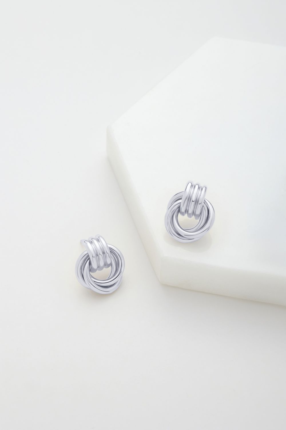 poppy earring silver