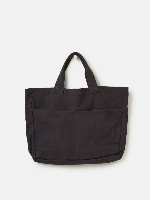 Oversized carryall bag-Blue/black