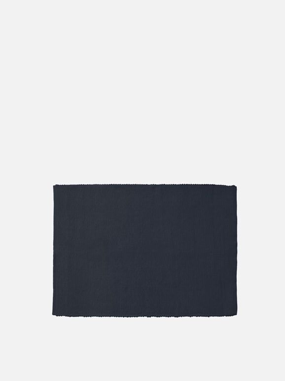 Ribbed placemats-Navy- Set of 4