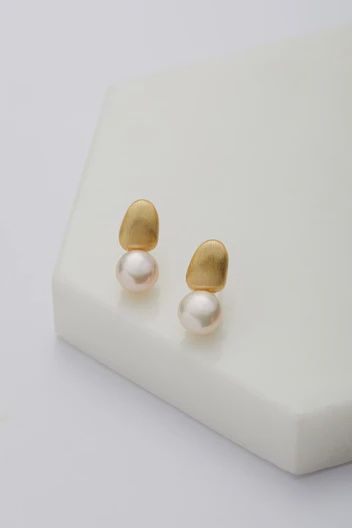Brielle Earring- Brushed, Gold