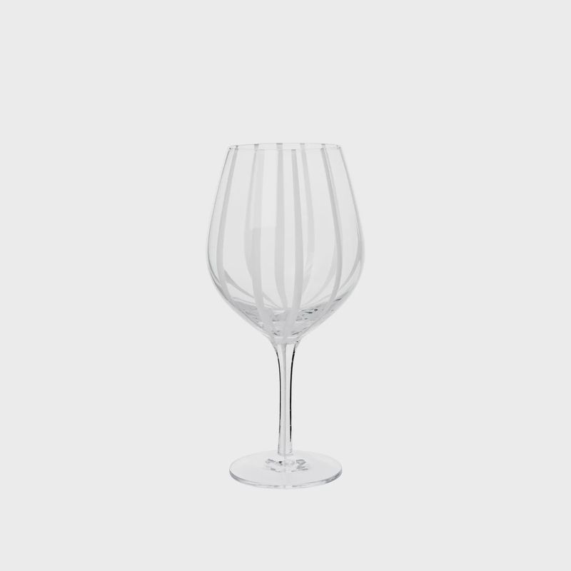 Broste Stripe Red Wine Glass