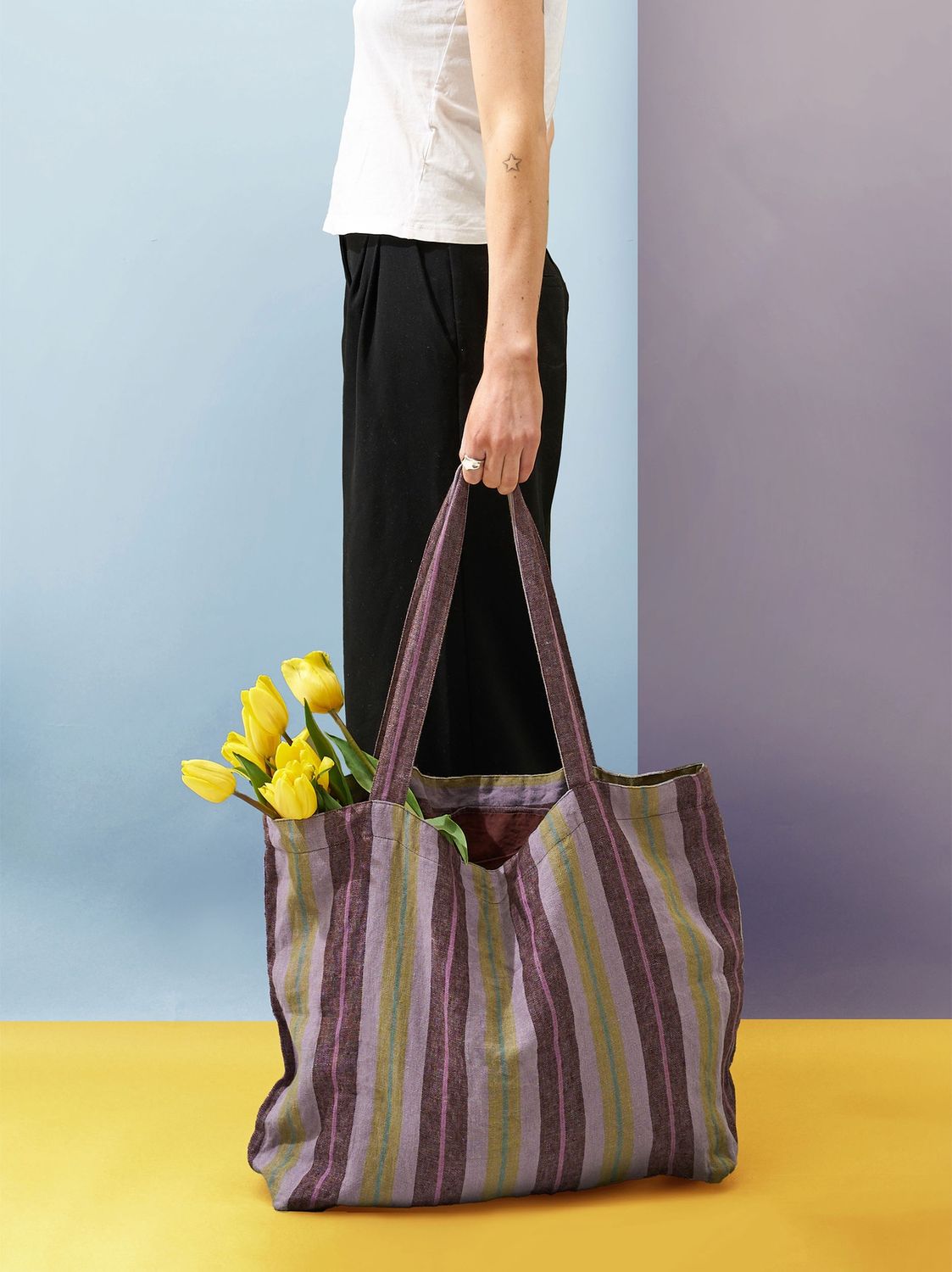 Biarritz Striped Market Bag-Multi