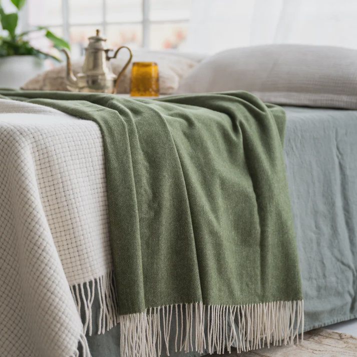 Bach Throw Blanket- XL Moss