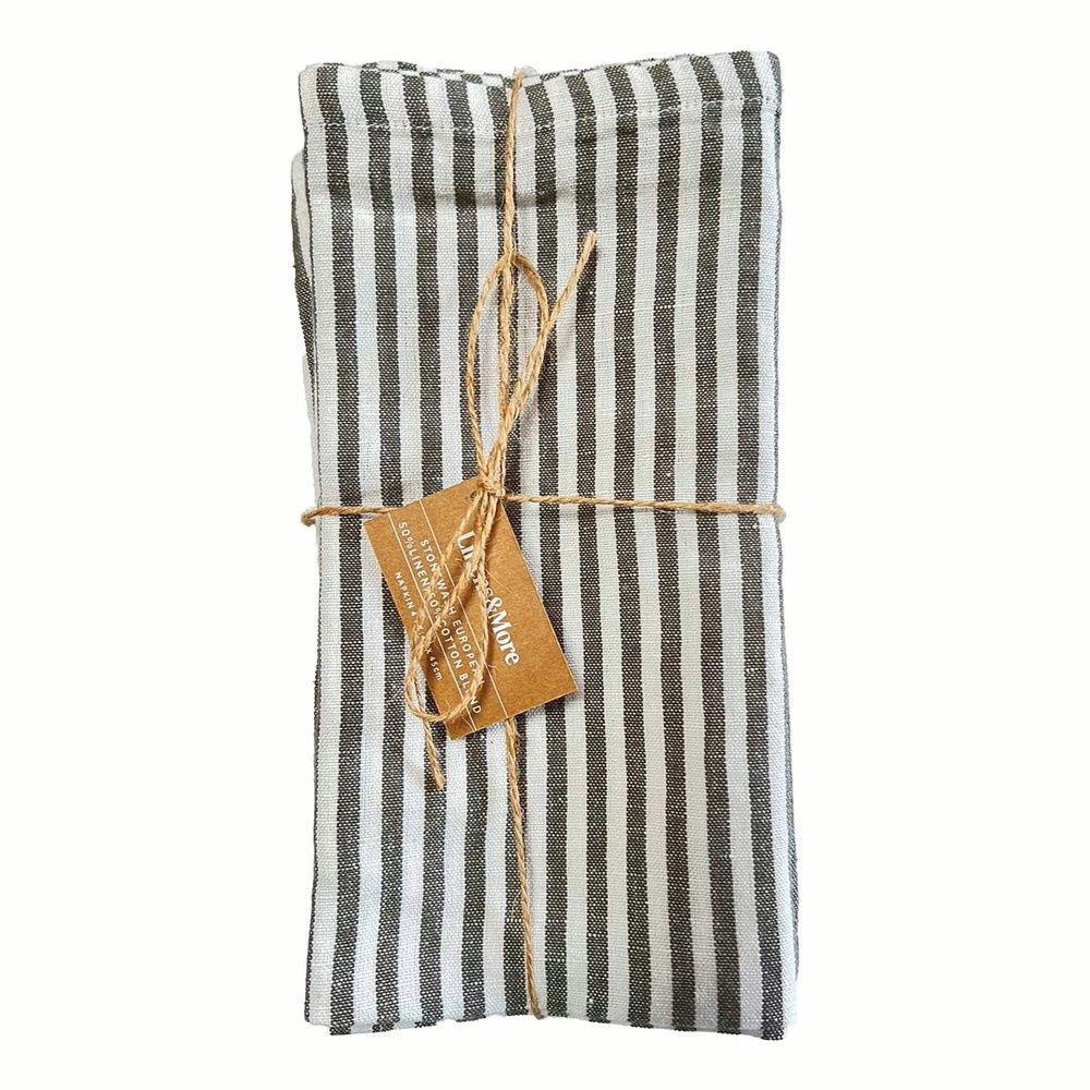 Forage Napkins S/4 Olive Stripe