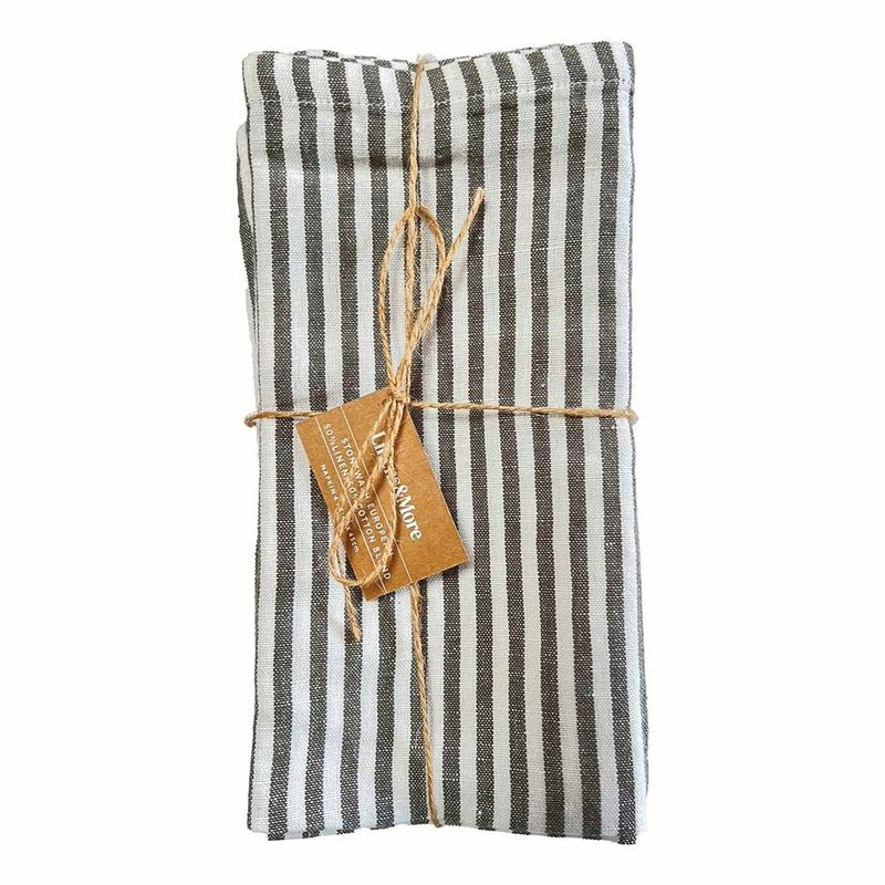 Forage Napkins S/4 Olive Stripe