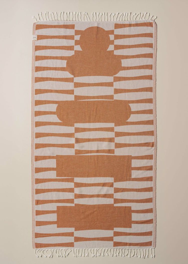 Totem Turkish Beach Towel- Terracotta