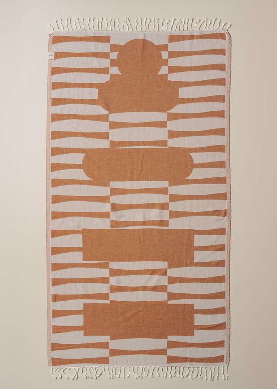 Totem Turkish Beach Towel- Terracotta