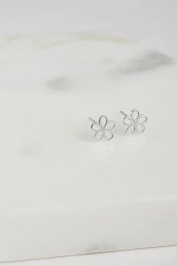 Flower Stud- Silver