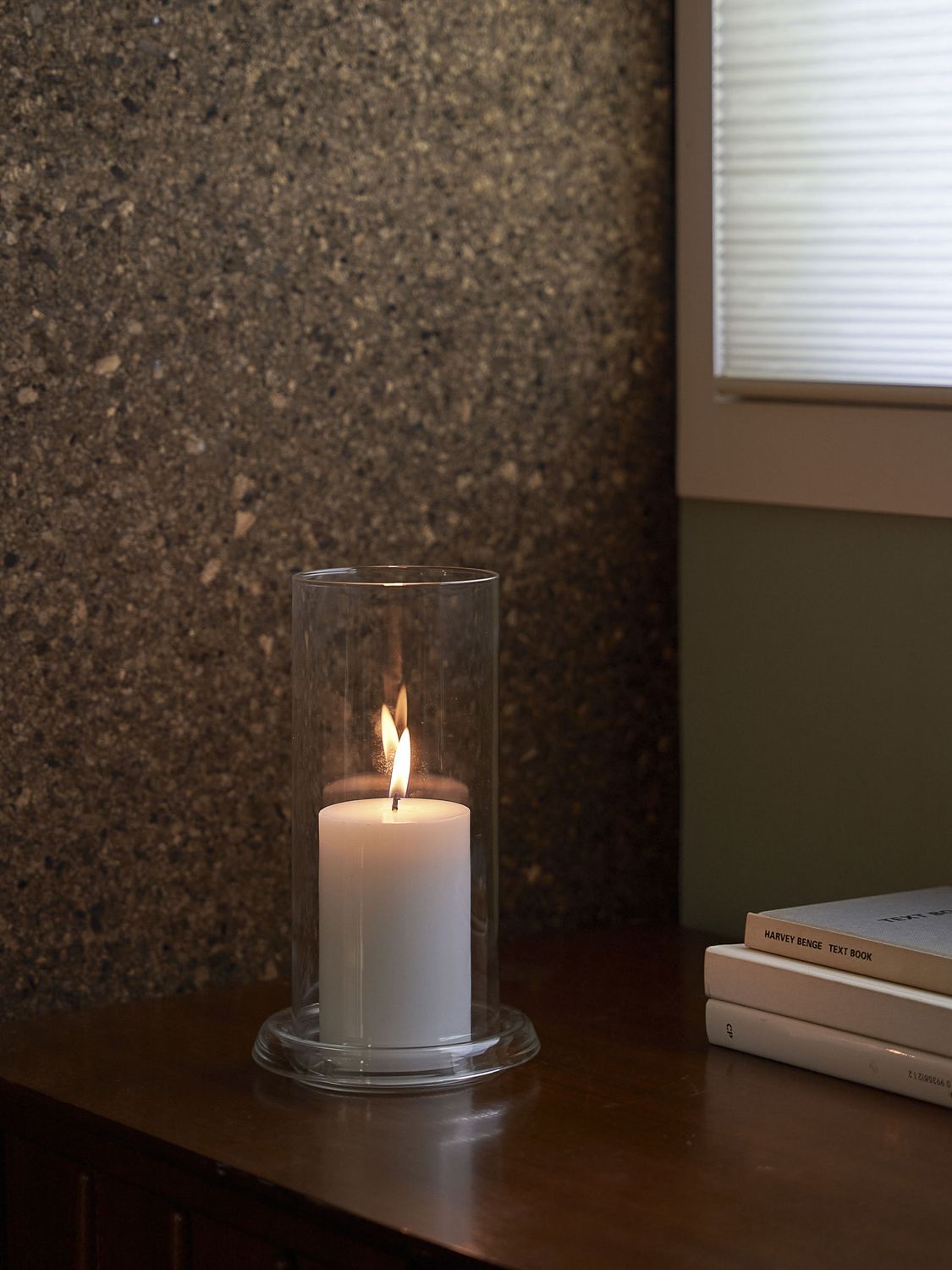 Cascade Hurricane Lamp- Large, Colour: Clear