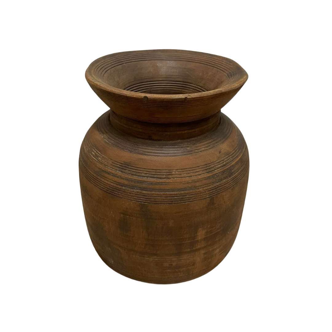 Wooden Water Pot- Brown