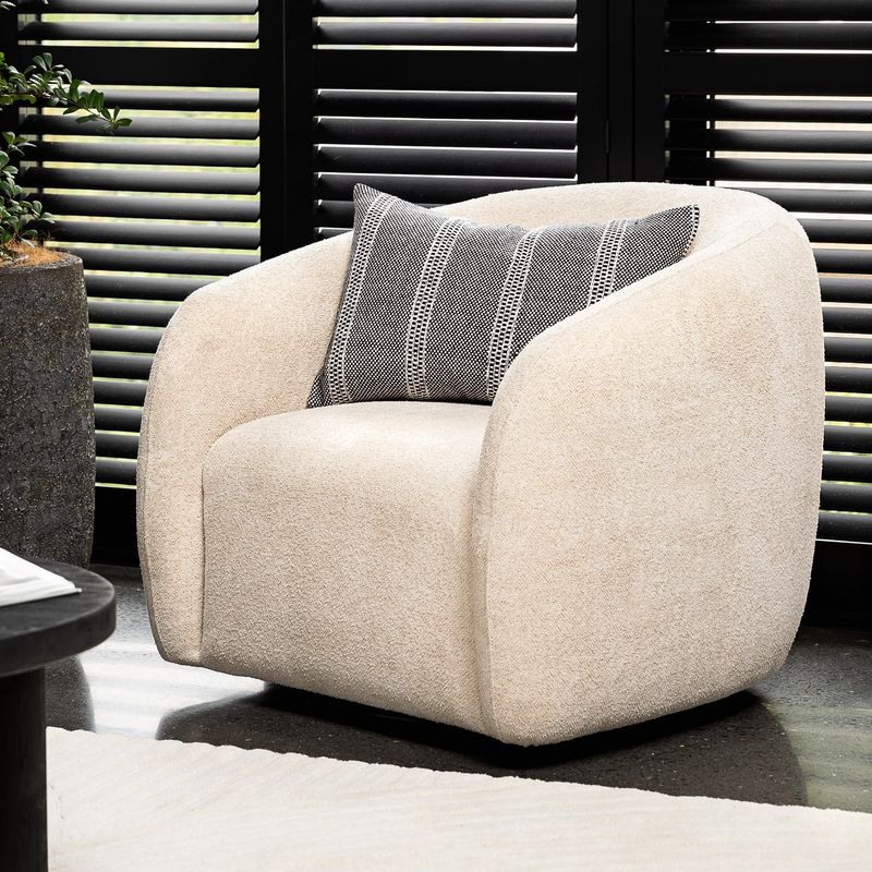 Max Swivel chair- Natural/Black/Steel