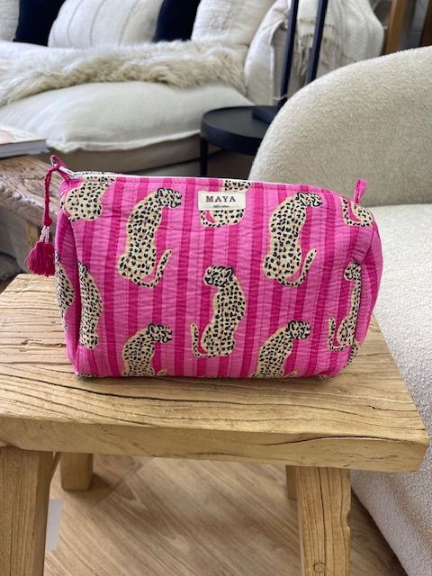 Toilet Bag- Cheetah Pink/Pink