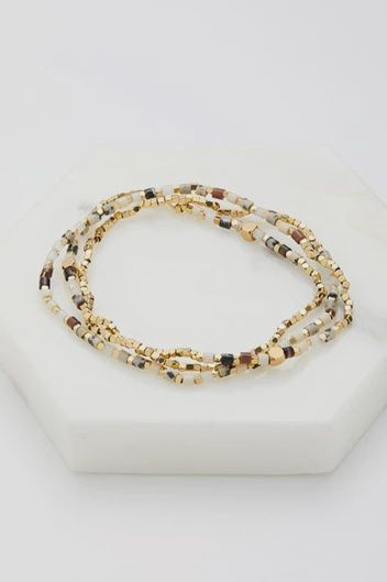 Ophelia Wrap Bracelet-Gold/Black