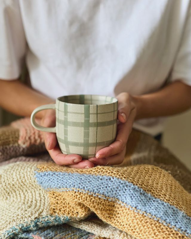 Duck Egg Check Mug
