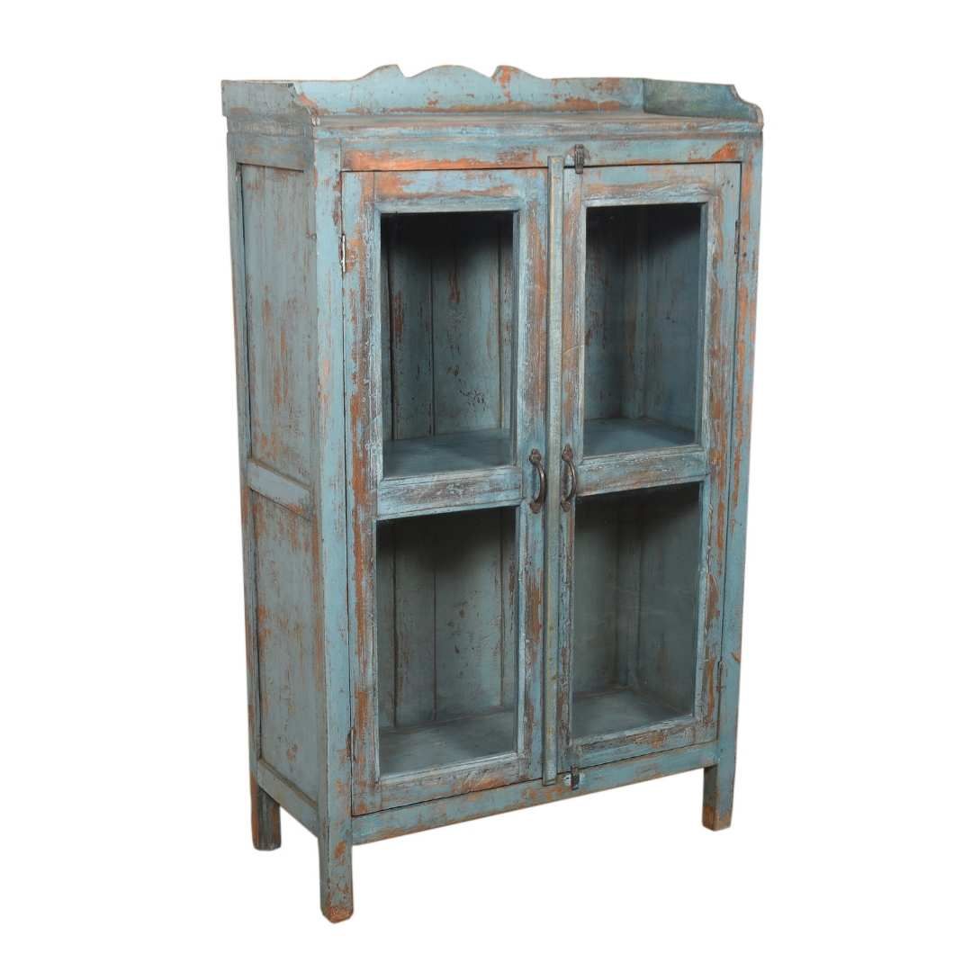 Vintage Blue Wooden Cabinet