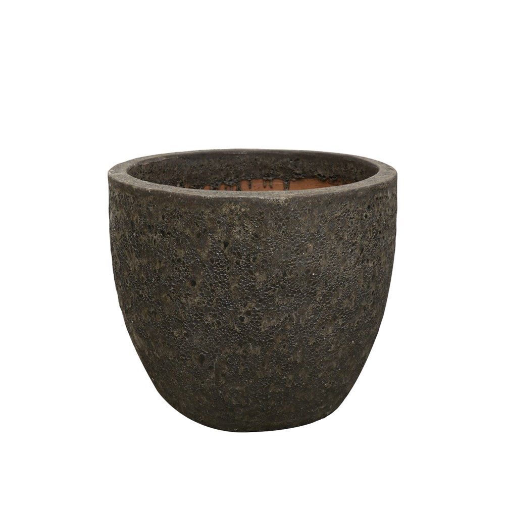 Lava Egg Pot Black- Large