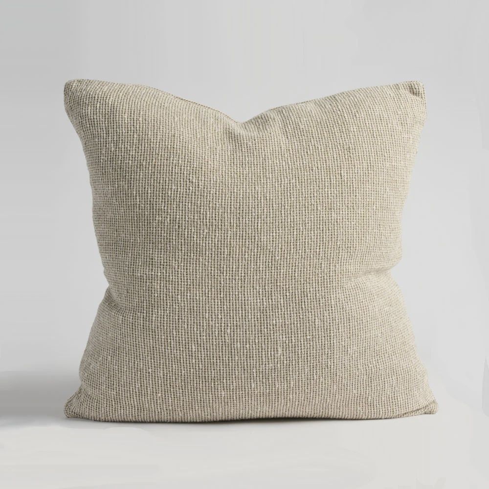 Verdure Linen Cushion- Natural/Green