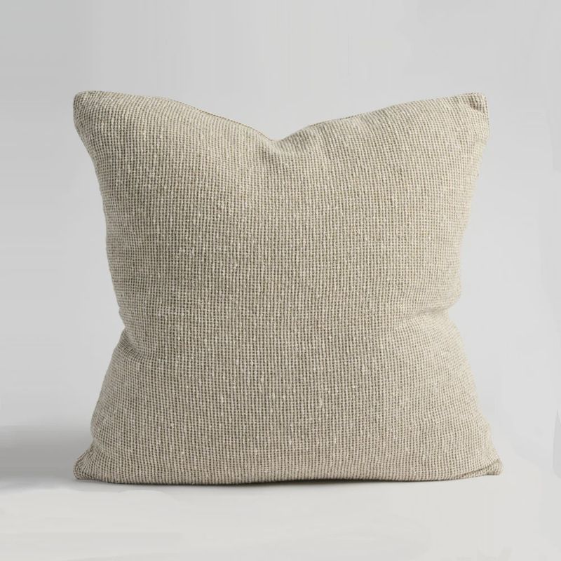 Verdure Linen Cushion- Natural/Green
