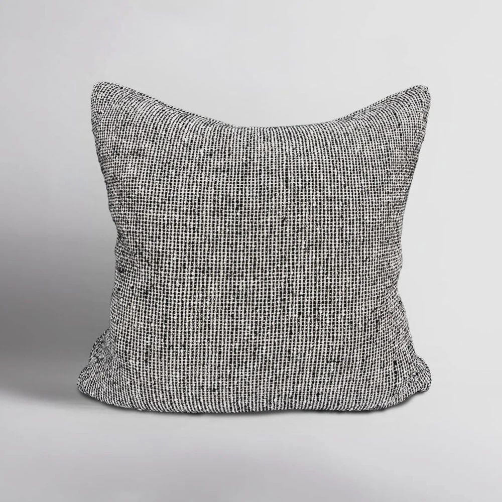 Verdure Linen Cushion- Natural/Black
