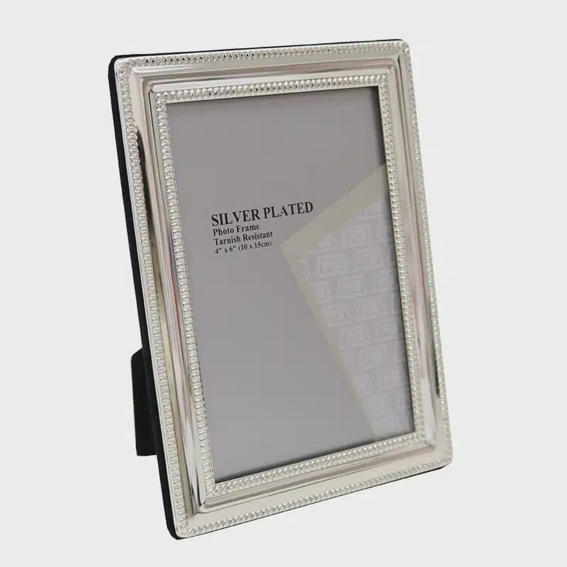 Ribbed Sliver Photo Frame 6x4