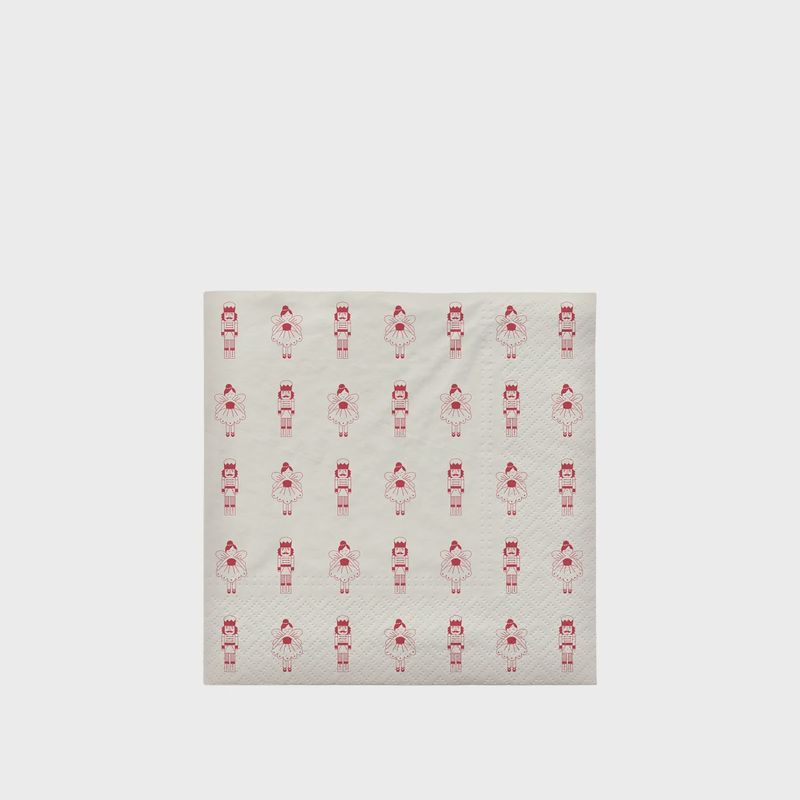 Napkin Fairy Tale Red/White