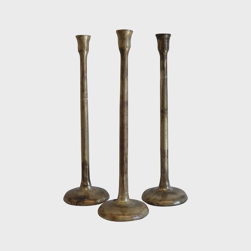 Haveli Candlestick Antique Brass