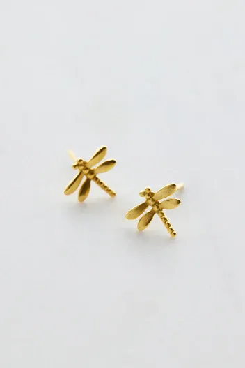 Dragonfly Stud, Colour: Gold