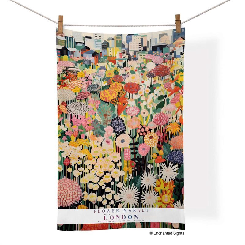Flower Market Tea Towel