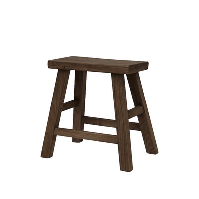 Parq Rectangle Stool Walnut