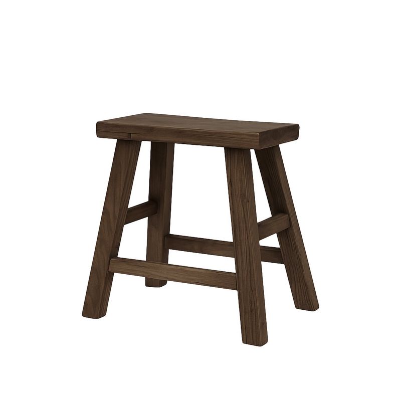 Parq Rectangle Stool Walnut