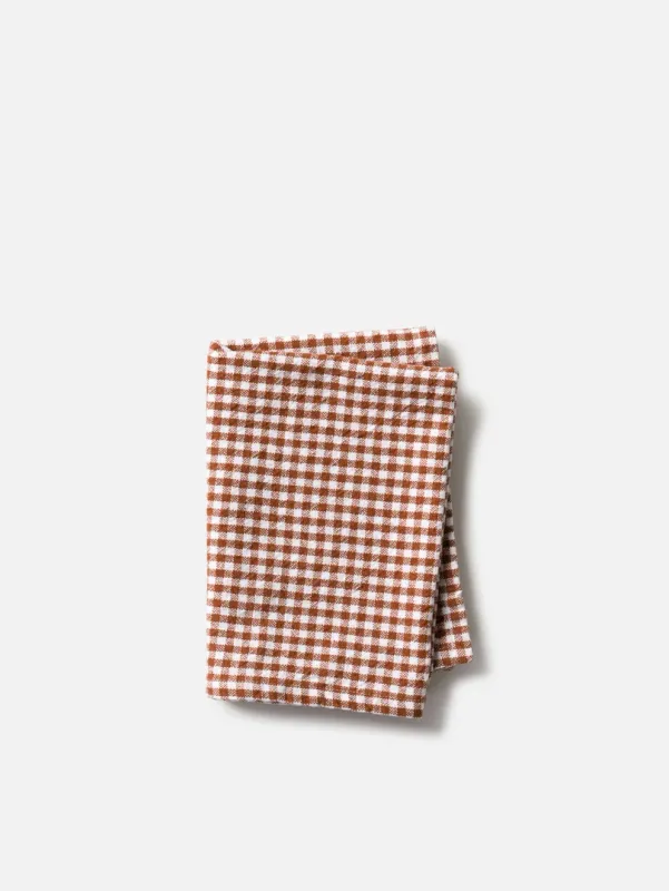 Gingham Washed Cotton Tea Towel