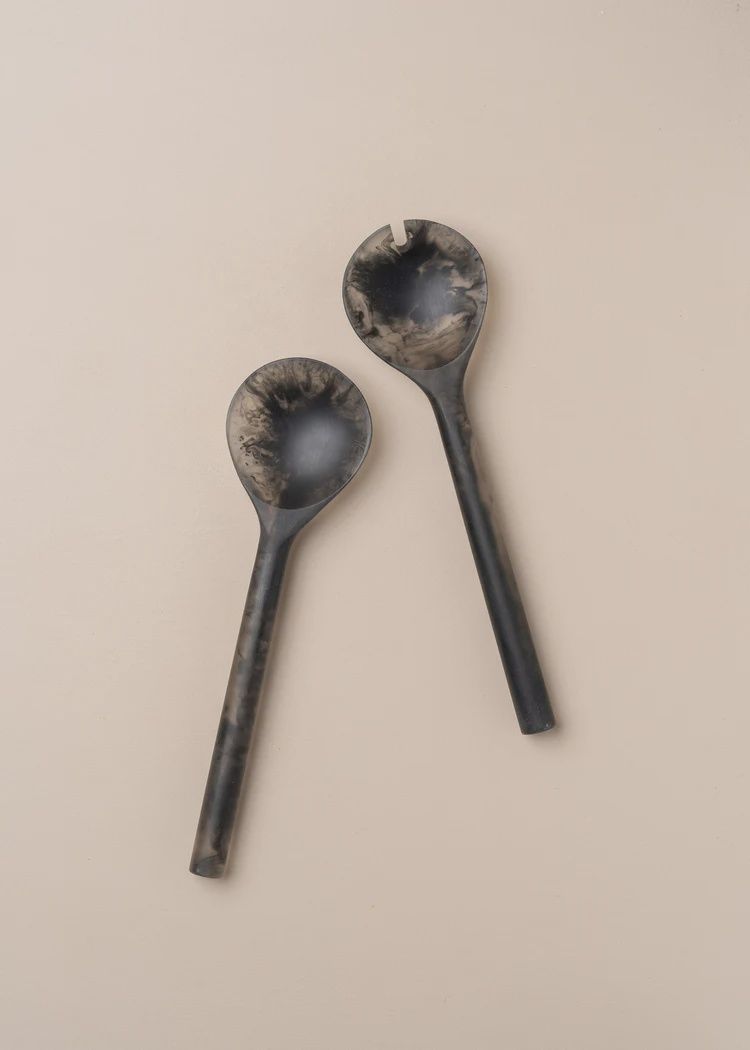 Resin Salad Servers Smoke