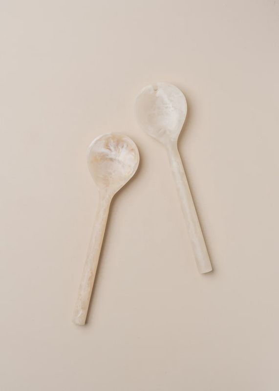 Resin Salad Servers Shell
