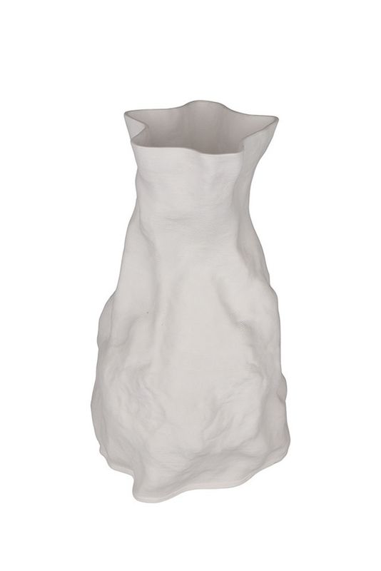Zoe White 3D Ceramic Vase L