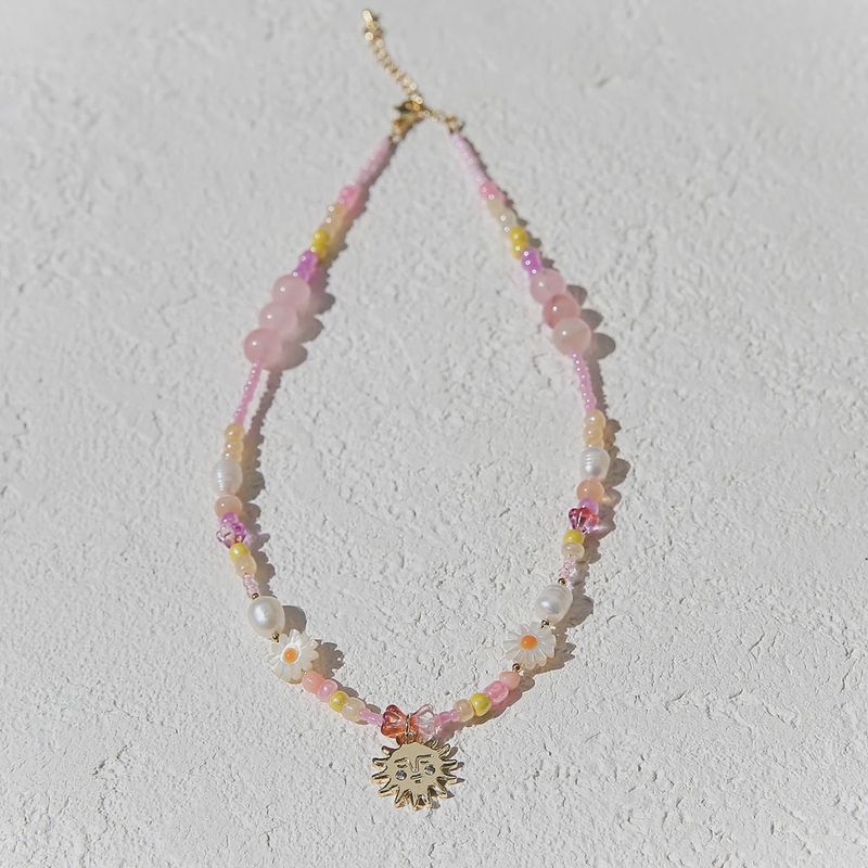 Peach Sun Necklace
