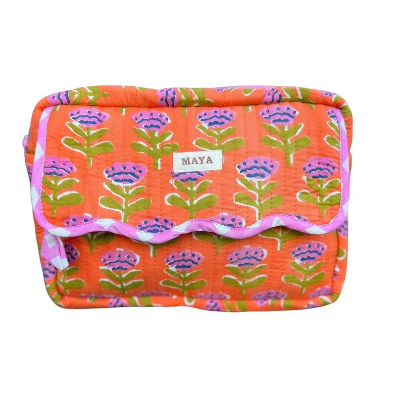 Wavy Orange Floral