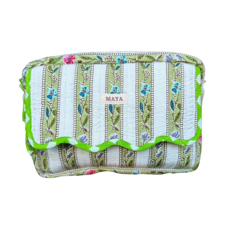 Wavy Green Stripe Toiletry
