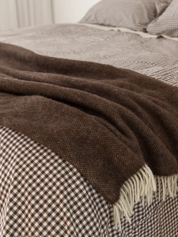 Cocoa Wool Throw
