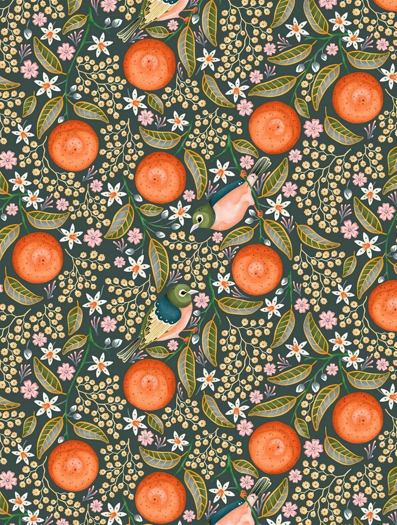 Waxeyes &amp; Mandarins - Tea Towel