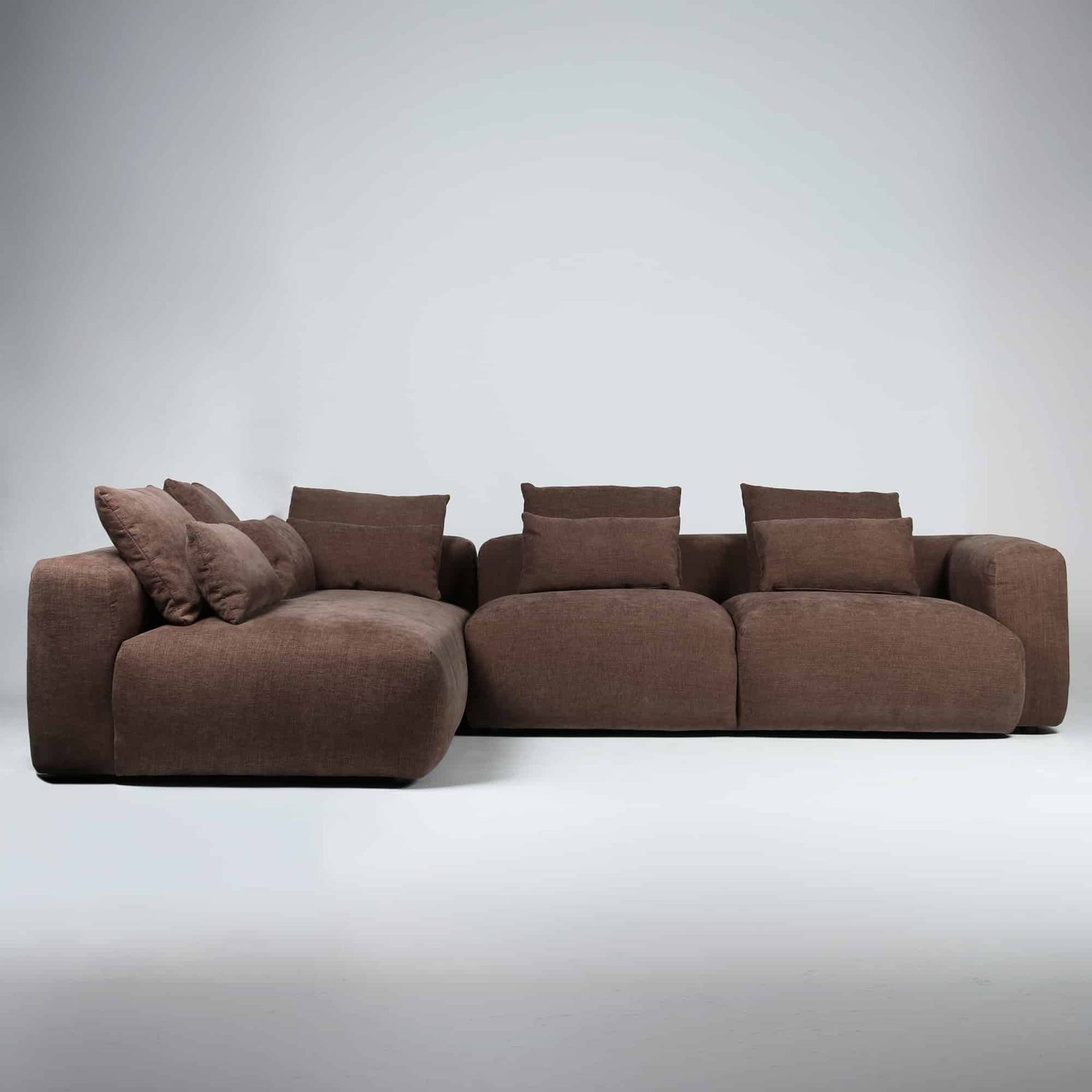 Haven Chaise Sofa Left Brownie