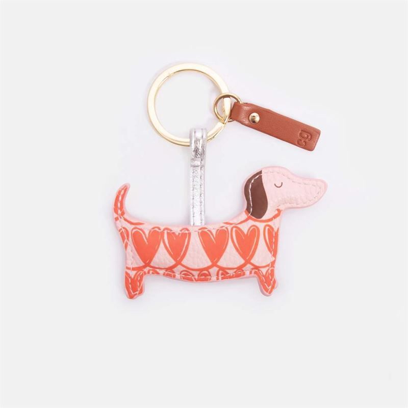 Heart Sausage Dog Keyring