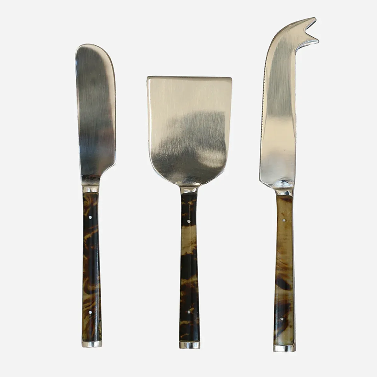 3 Piece Cheese Set Tortoise Shell