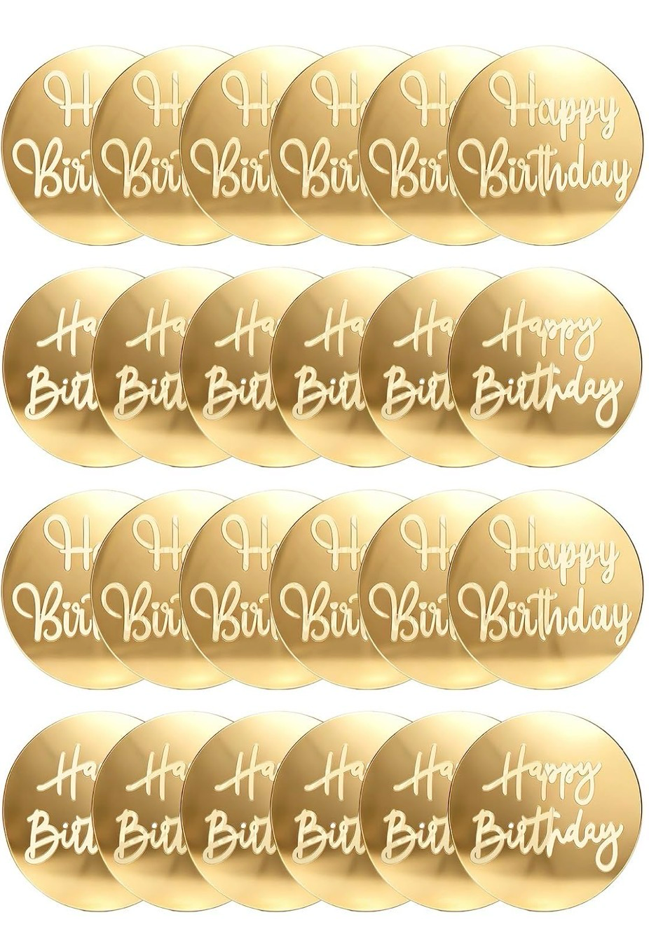 Topper de Cumpleaños Dorado