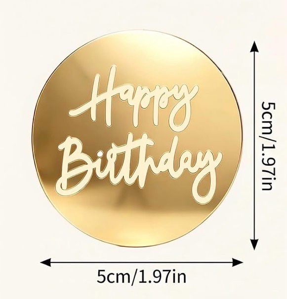 Topper de Cumpleaños Dorado