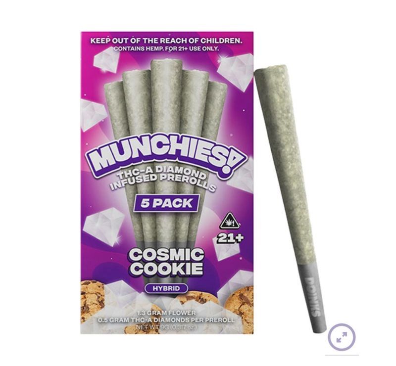 Delta Munchies THCA Preroll, Strain: Cosmic Cookie