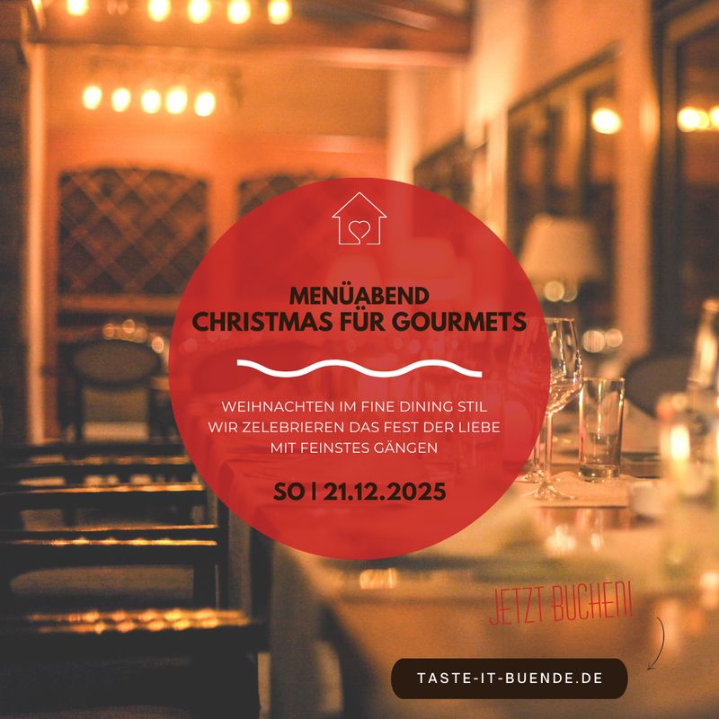 MENÜEVENT - Christmas für Gourmets | Sonntag, 21.12.2025 MENÜEVENT - Christmas für Gourmets | Sonntag, 21.12.2025
