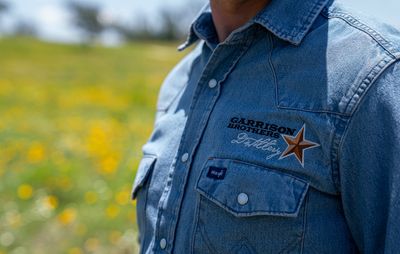 Wrangler Pearl Snap Denim Shirt