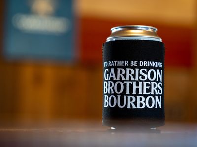 Black Garrison Brothers Neoprene Koozie