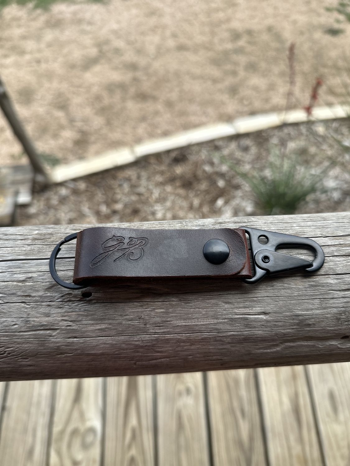 GB Leather Keychain