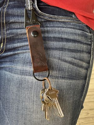 GB Leather Keychain